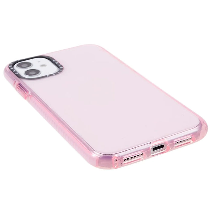 For iPhone 11 Transparent PC+TPU Phone Case Drop Protection Back Cover - Transparent Pink - 4