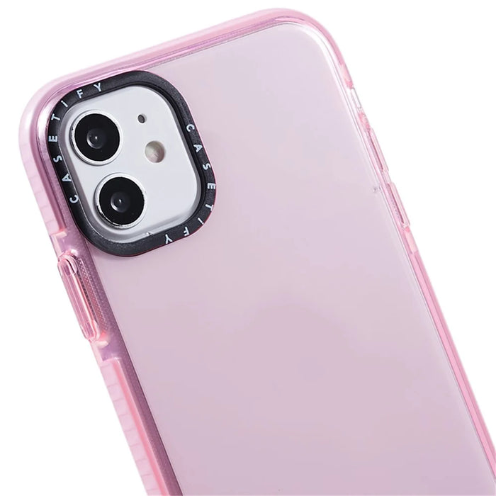 For iPhone 11 Transparent PC+TPU Phone Case Drop Protection Back Cover - Transparent Pink - 6