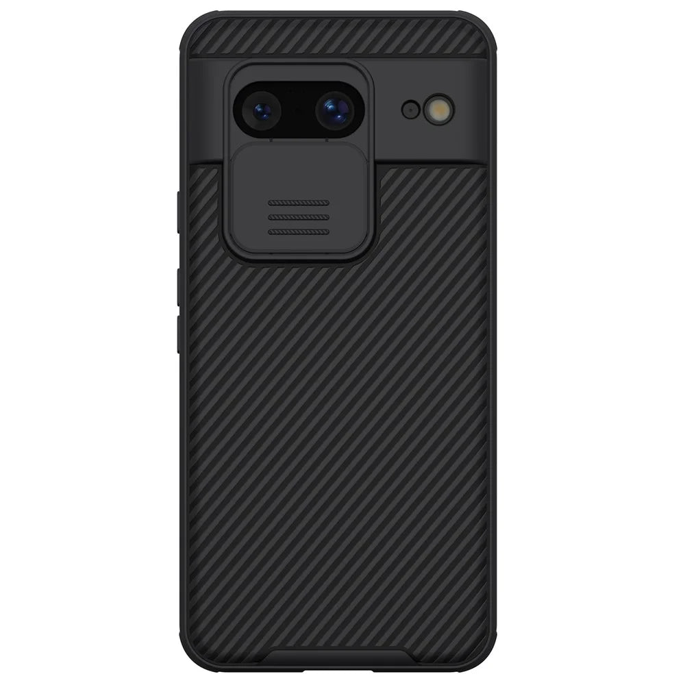 NILLKIN CamShield Pro Series for Google Pixel 8 Cell Phone Case PC+TPU Cover with Slide Camera Protector - Black - 1