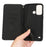 For ZTE Blade A53 / A53+ Rhombus Imprinted Shell PU Leather Stand Case Drop Resistant Phone Cover - Black - 4