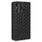 For ZTE Blade A53 / A53+ Rhombus Imprinted Shell PU Leather Stand Case Drop Resistant Phone Cover - Black - 6