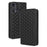 For ZTE Blade A53 / A53+ Rhombus Imprinted Shell PU Leather Stand Case Drop Resistant Phone Cover - Black - 7