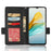 For ZTE Blade A53 / A53+ Litchi Texture Magnetic Closure Phone Case Wallet Stand PU Leather Cover - Black - 2