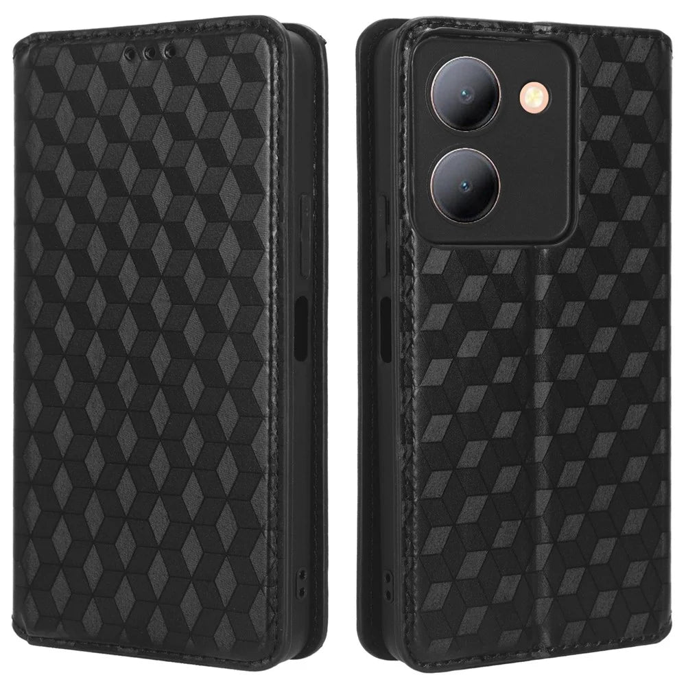 For vivo Y36 4G (Global) / Y36 5G (Global) / Y78 5G (China) / Y78m 5G / Y27 5G / Y27s 4G / Y77t 5G / Y78 5G  PU Leather Case Phone Wallet - Black - 1