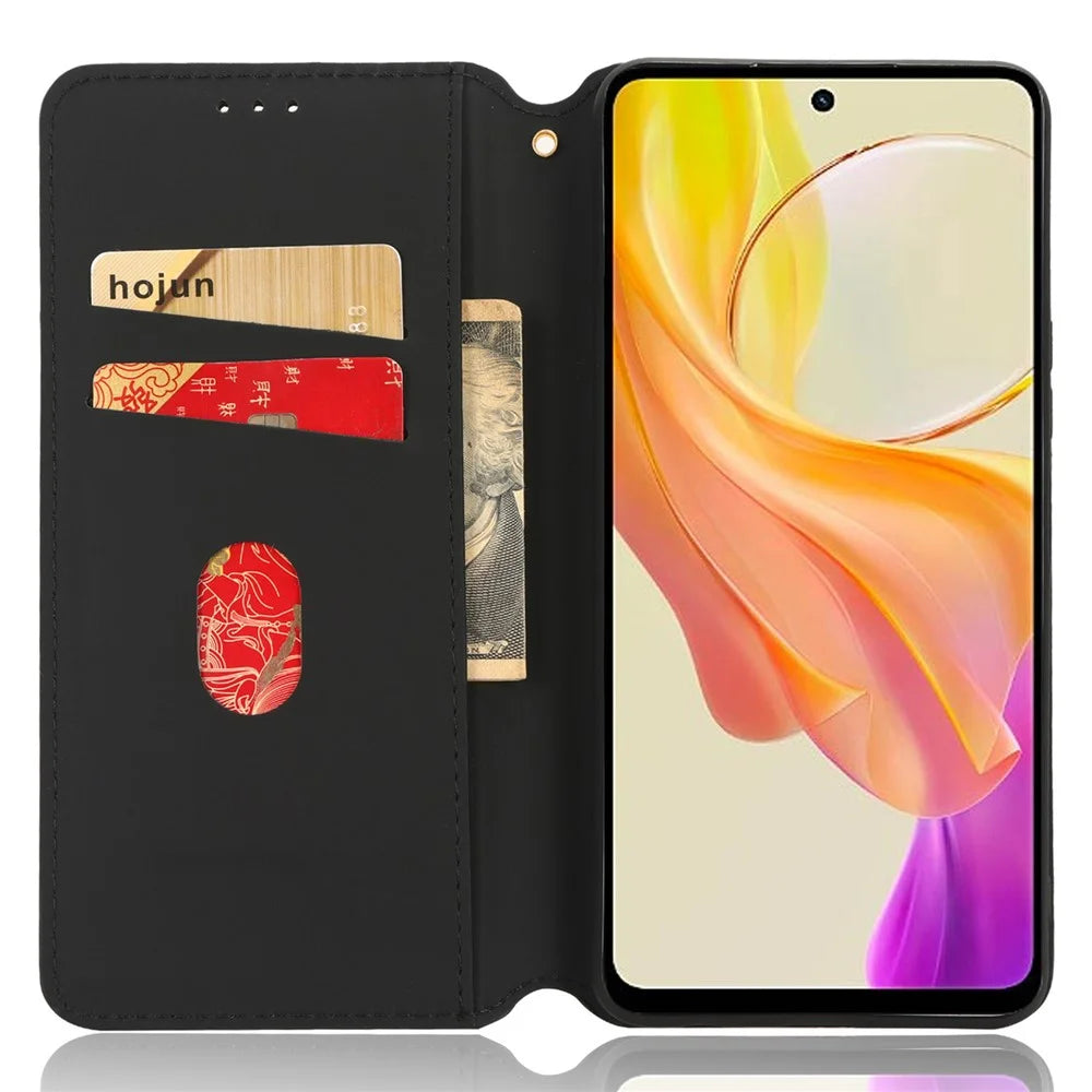 For vivo Y36 4G (Global) / Y36 5G (Global) / Y78 5G (China) / Y78m 5G / Y27 5G / Y27s 4G / Y77t 5G / Y78 5G  PU Leather Case Phone Wallet - Black - 2