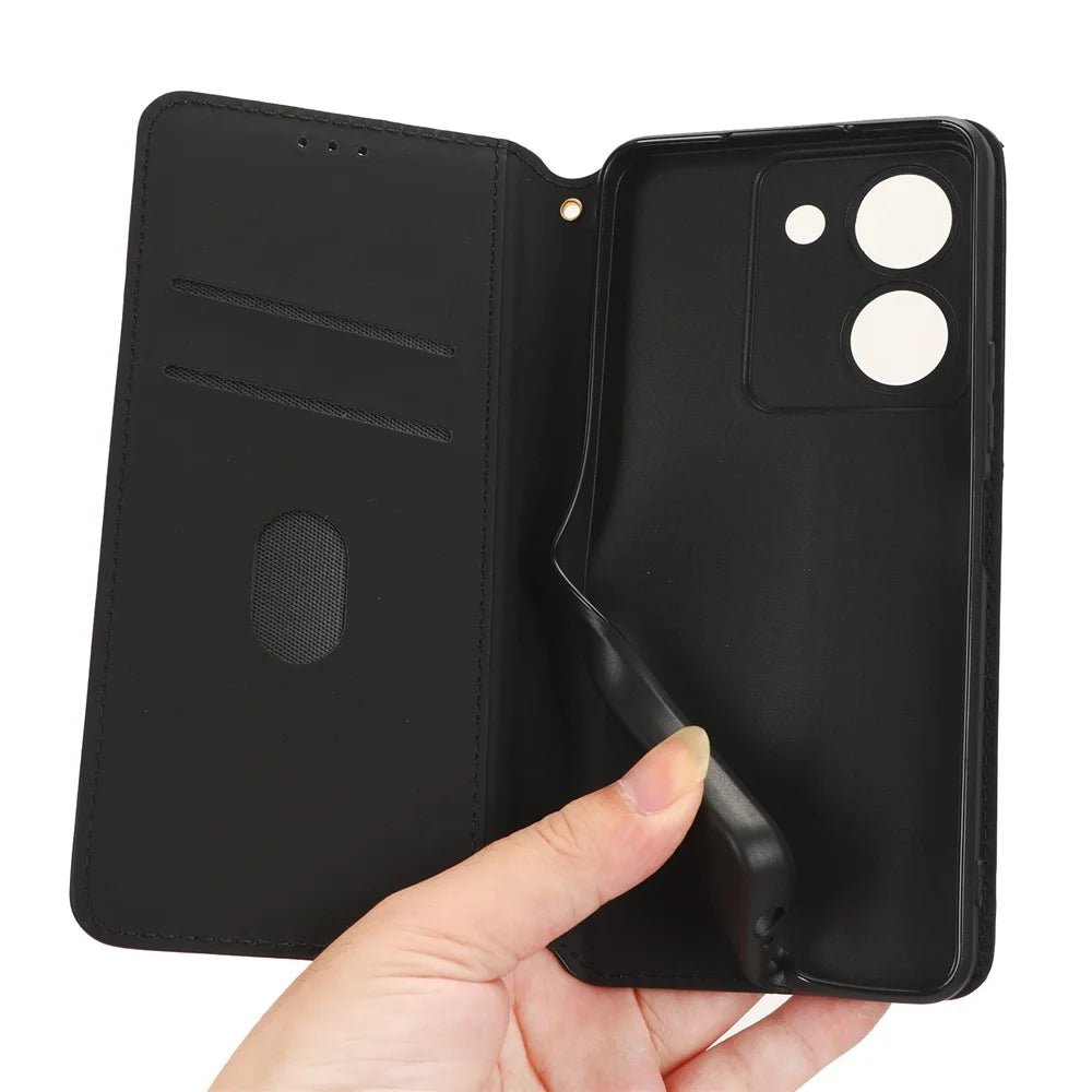 For vivo Y36 4G (Global) / Y36 5G (Global) / Y78 5G (China) / Y78m 5G / Y27 5G / Y27s 4G / Y77t 5G / Y78 5G  PU Leather Case Phone Wallet - Black - 4
