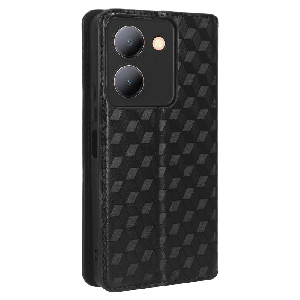 For vivo Y36 4G (Global) / Y36 5G (Global) / Y78 5G (China) / Y78m 5G / Y27 5G / Y27s 4G / Y77t 5G / Y78 5G  PU Leather Case Phone Wallet - Black - 6