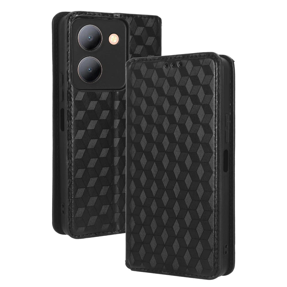 For vivo Y36 4G (Global) / Y36 5G (Global) / Y78 5G (China) / Y78m 5G / Y27 5G / Y27s 4G / Y77t 5G / Y78 5G  PU Leather Case Phone Wallet - Black - 7