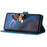 For iPhone 11 Cell Phone Case Flowers Imprinted PU Leather Stand Wallet Cover - Blue - 3