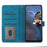 For iPhone XS Max 6.5 inch Flowers Imprint Drop-proof Shell PU Leather Wallet Flip Stand Cover - Blue - 2
