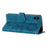 For iPhone XS Max 6.5 inch Flowers Imprint Drop-proof Shell PU Leather Wallet Flip Stand Cover - Blue - 4