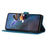 For Samsung Galaxy S23 Flowers Imprinted Leather Phone Case Stand Wallet Drop-proof Shell - Blue - 3