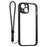 VILI M Series For iPhone 14 Phone Shell Anti-Scratch Clear PC+TPU Mobile Phone Case with Wrist Strap - Black - 2