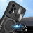 For Samsung Galaxy A23 4G / A23 5G (Global Version) Slide Camera Lid Drop-proof Case Rotating Kickstand PC+TPU Phone Cover - Black - 3