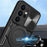 For Samsung Galaxy S21 Ultra 5G Rotatable Kickstand PC+TPU Phone Case Slide Camera Lid Shockproof Cover - Black - 3