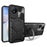 For vivo Y02 4G Rotatable Kickstand Slide Camera Lid Cover PC+TPU Shockproof Phone Case - Black - 1