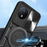 For vivo Y02 4G Rotatable Kickstand Slide Camera Lid Cover PC+TPU Shockproof Phone Case - Black - 2
