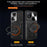 For vivo Y02 4G Rotatable Kickstand Slide Camera Lid Cover PC+TPU Shockproof Phone Case - Black - 3