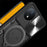 For vivo Y02 4G Rotatable Kickstand Slide Camera Lid Cover PC+TPU Shockproof Phone Case - Black - 6
