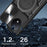 For vivo Y02 4G Rotatable Kickstand Slide Camera Lid Cover PC+TPU Shockproof Phone Case - Black - 7