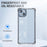For iPhone 14 Four Corner Frosted Shockproof Cover TPU+Acrylic Anti-scratch Phone Case - Black - 3