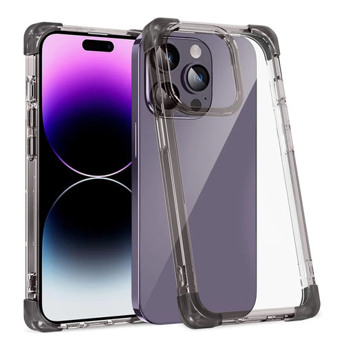 TPU+Acrylic Protective Case for iPhone 14 Pro Max Four Corner Matte Phone Shell Anti-Scratch Phone Cover - Black - 1