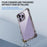 TPU+Acrylic Protective Case for iPhone 14 Pro Max Four Corner Matte Phone Shell Anti-Scratch Phone Cover - Black - 4