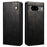 For Google Pixel 8 Phone Cover Waxy Crazy Horse Texture Leather Stand Wallet Case - Black - 1