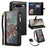 ESEBLE for Google Pixel 8 Pro Wallet Stand Phone Case Zipper Pocket RFID Blocking Leather Phone Cover - Black - 1