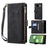 ESEBLE Star Series Leather Phone Case for Google Pixel 8 , Zipper Pocket Wallet RFID Blocking Phone Stand Cover - Black - 1