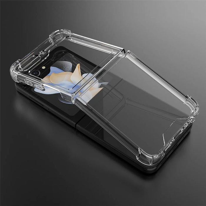 For Samsung Galaxy Z Flip5 5G Foldable Design Cell Phone Case PC+TPU HD Clear Phone Back Cover - 6