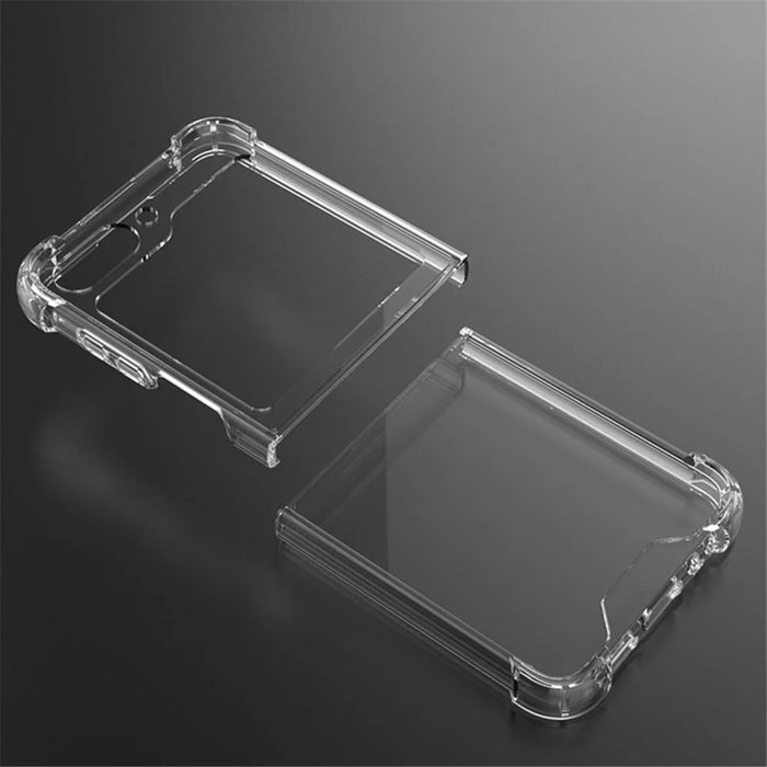 For Samsung Galaxy Z Flip5 5G Foldable Design Cell Phone Case PC+TPU HD Clear Phone Back Cover - 7