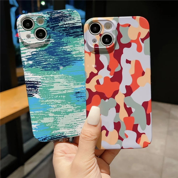 For iPhone 14 Hard PC Back Cover Camouflage Pattern Printing Protective Phone Case - Style A - 3