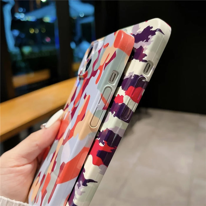 For iPhone 13 Camouflage Pattern Phone Case Hard PC Shockproof Protective Cover - Style A - 4