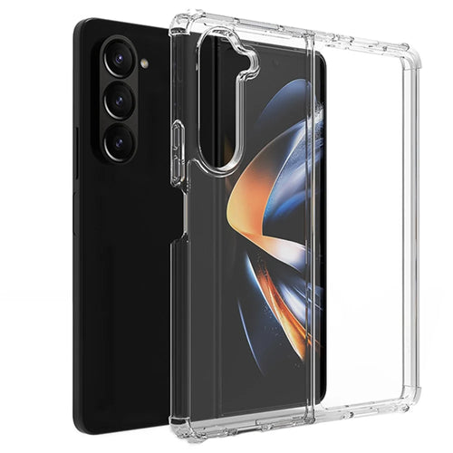 For Samsung Galaxy Z Fold5 5G HD Clear Phone Case PC+TPU Foldable Design Cell Phone Back Cover - 1