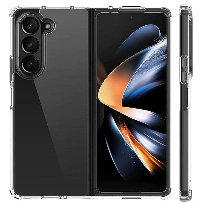 For Samsung Galaxy Z Fold5 5G HD Clear Phone Case PC+TPU Foldable Design Cell Phone Back Cover - 2