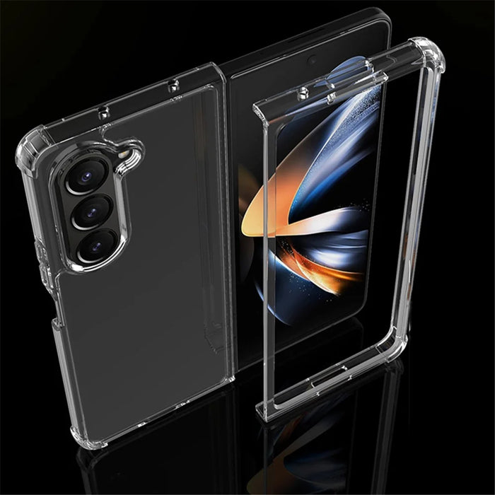 For Samsung Galaxy Z Fold5 5G HD Clear Phone Case PC+TPU Foldable Design Cell Phone Back Cover - 5