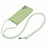 For iPhone 11 TPU Case Fiber Lining Protective Phone Cover with Long Lanyard - Matcha Green - 2