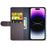 For iPhone 15 Pro Max Case Genuine Split Leather Phone Cover with Wallet Stand - Brown - 2
