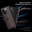 For iPhone 15 Pro Max Case Genuine Split Leather Phone Cover with Wallet Stand - Brown - 6