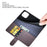 For iPhone 15 Plus Case Genuine Split Leather Phone Cover with Wallet Stand - Brown - 5