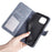 For iPhone 15 Dual-color Splicing Magnetic Clasp PU Leather Wallet Phone Cover Drop-proof Case - Blue - 5