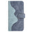 For iPhone 15 Dual-color Splicing Magnetic Clasp PU Leather Wallet Phone Cover Drop-proof Case - Blue - 6