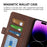 For iPhone 15 Pro Max Anti-Scratch PU Leather Wallet Phone Cover Calf Texture Stand Full Protection Phone Case - Brown - 5