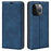 For iPhone 15 Pro Max PU Leather Wallet Flip Case Anti-scratch Skin-touch Stand Cover - Blue - 1