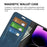 For iPhone 15 Pro Max PU Leather Wallet Flip Case Anti-scratch Skin-touch Stand Cover - Blue - 4
