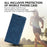 For iPhone 15 Pro Max PU Leather Wallet Flip Case Anti-scratch Skin-touch Stand Cover - Blue - 6