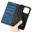 For iPhone 15 Pro Max PU Leather Wallet Flip Case Anti-scratch Skin-touch Stand Cover - Blue - 7