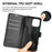 For iPhone 15 Pro Shockproof Wallet Phone Cover PU Leather Litchi Texture Stand Mobile Phone Case - Black - 6