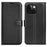 Stand Phone Case for iPhone 15 Plus PU Leather Litchi Texture Wallet Folio Flip Phone Cover - Black - 1